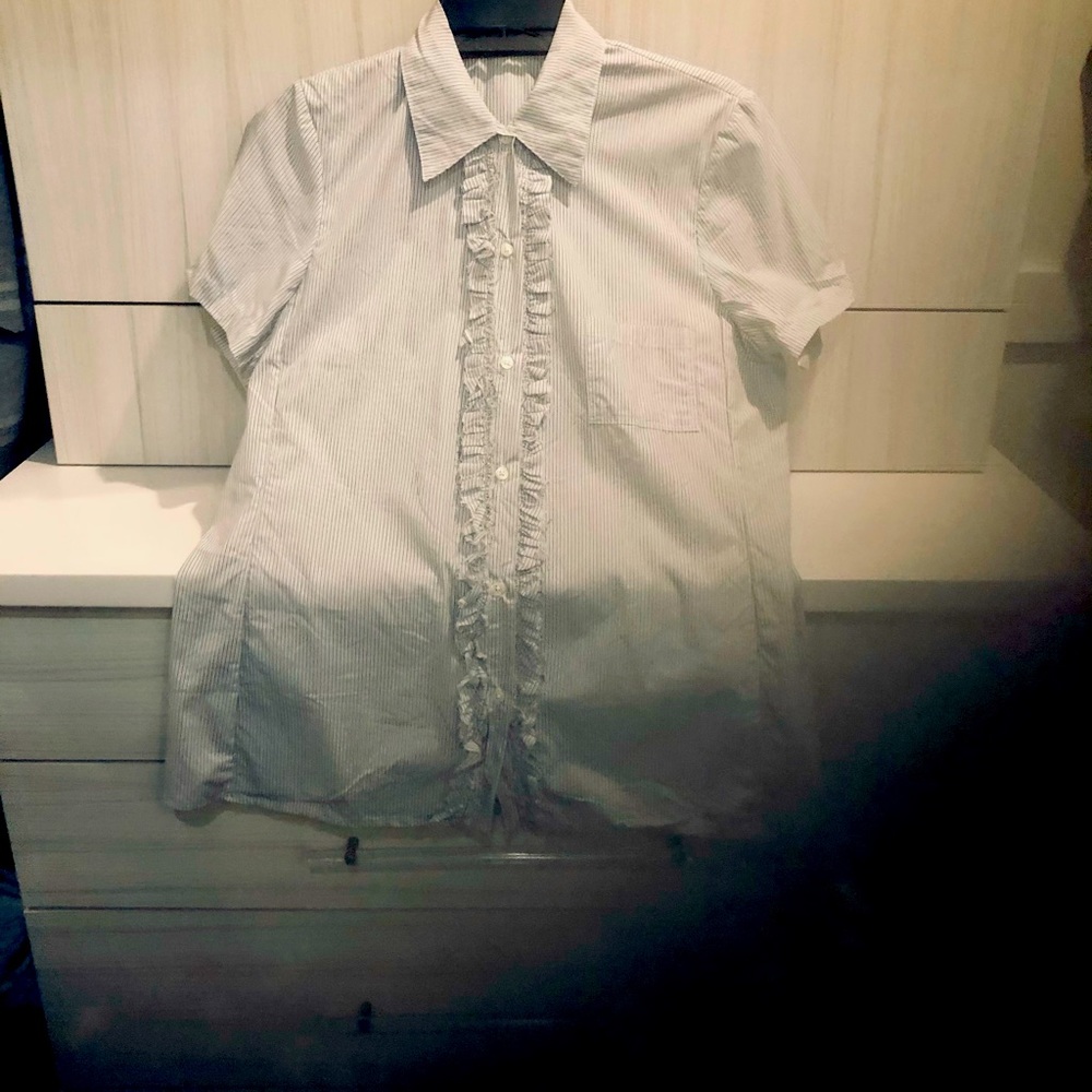 Hazel Brown Collection Ruffle Blouse